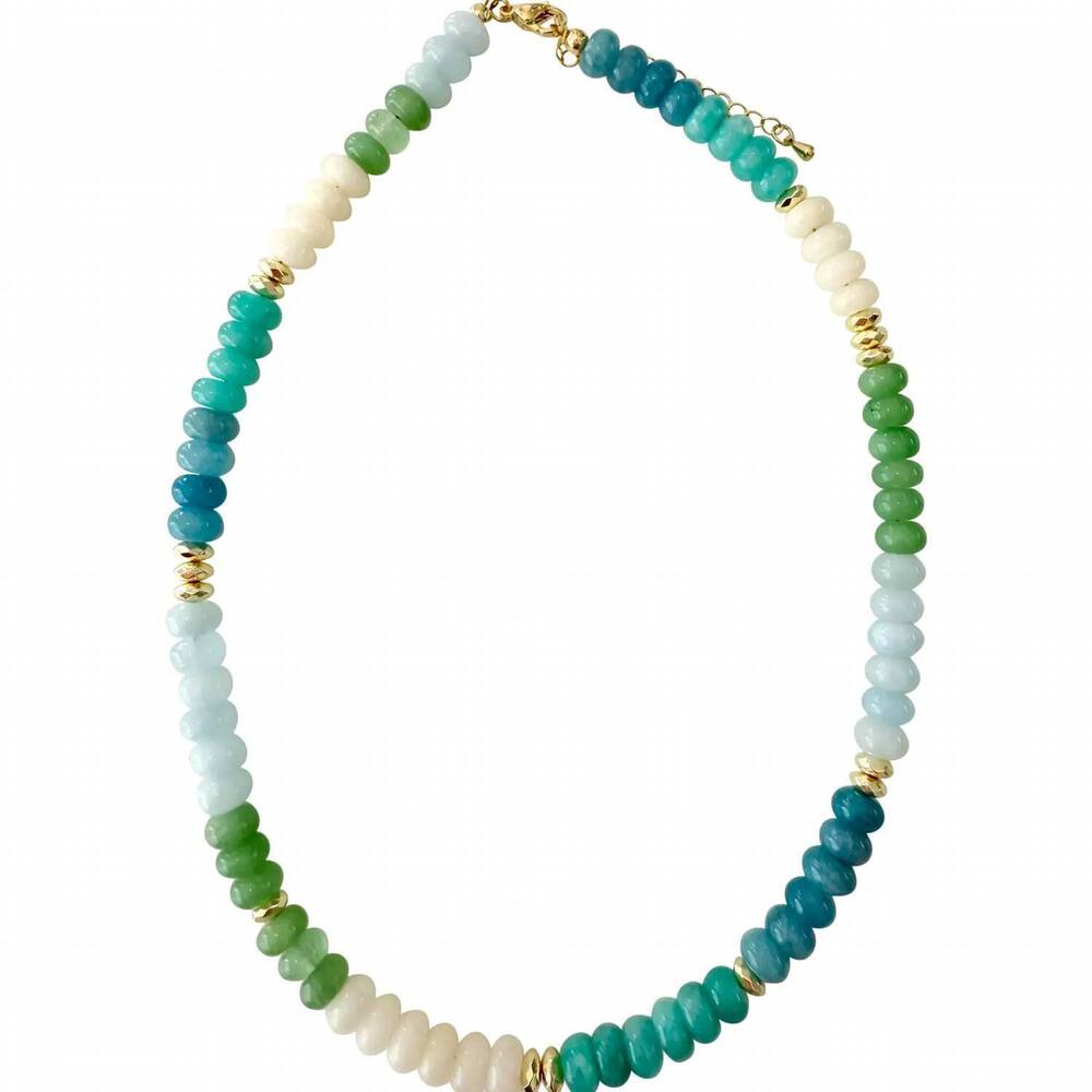 NEW GEMELLI women's kerry necklace in blue/green